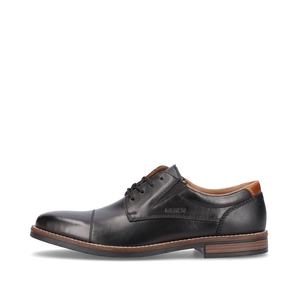 Rieker Men's Leather Lace-Up Shoe – Black
