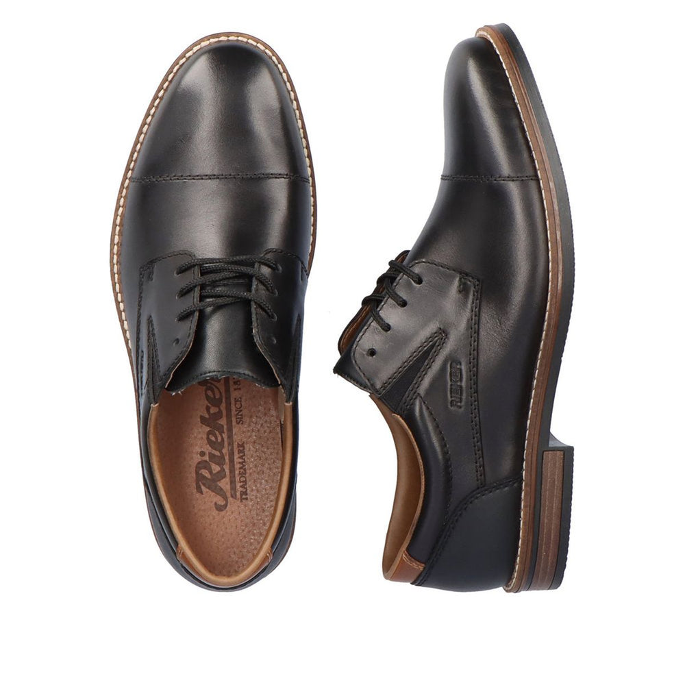 Rieker Men's Leather Lace-Up Shoe – Black