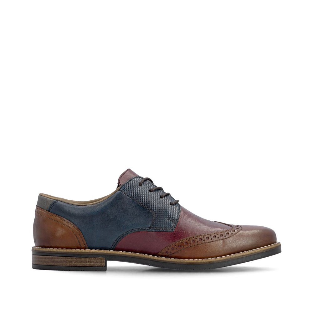 Rieker 13528 Men's Leather Lace-Up Shoe – Multi