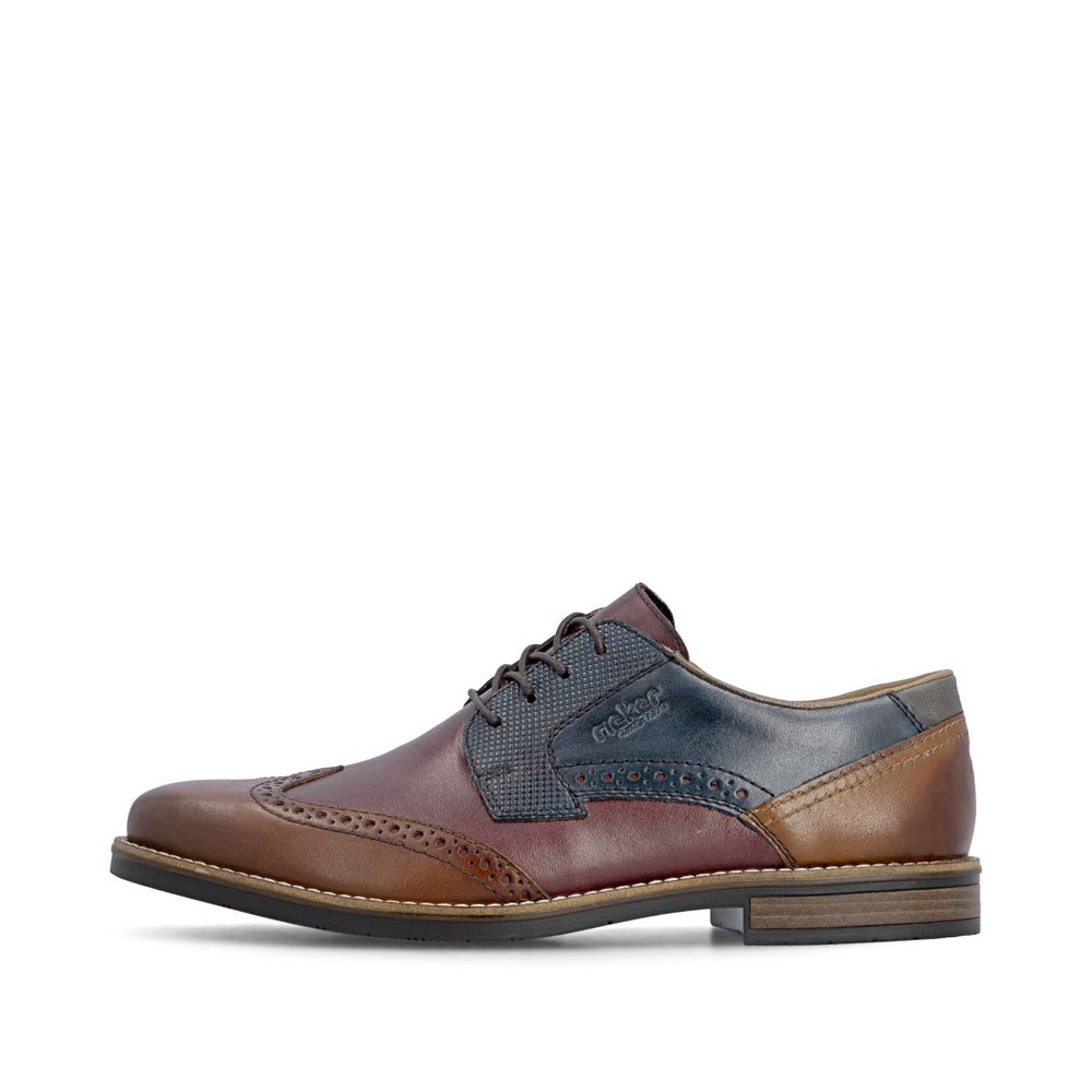 Rieker 13528 Men's Leather Lace-Up Shoe – Multi