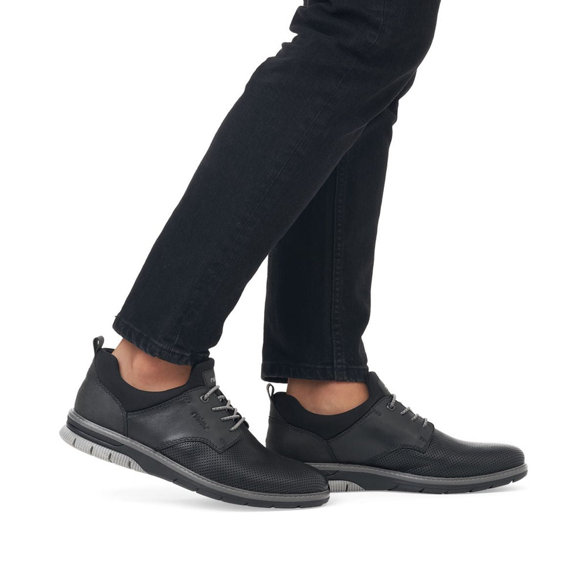 Rieker 14450 Men's Slip-On Shoes in Black