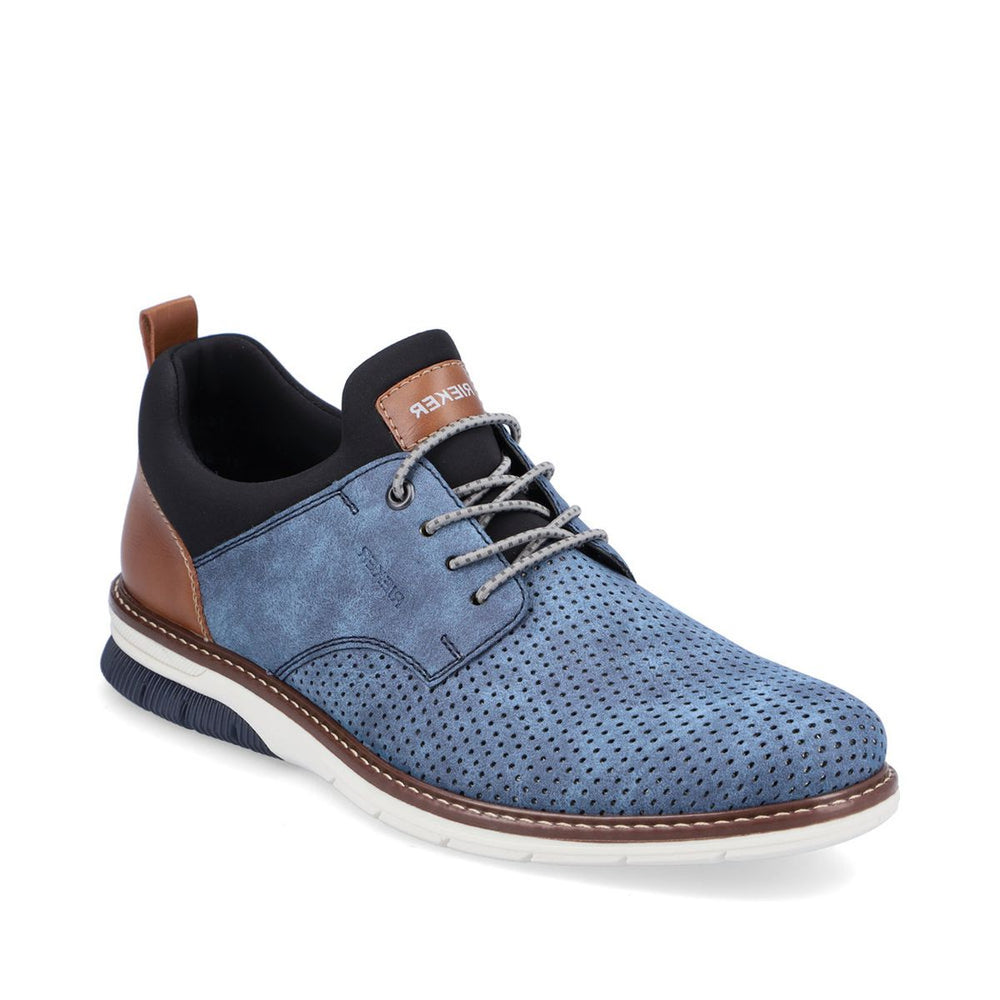 Rieker 14450 Men's Slip-On Shoes in Blue