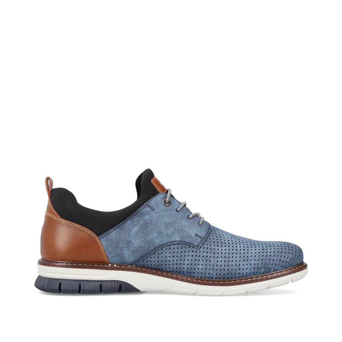 Rieker 14450 Men's Slip-On Shoes in Blue