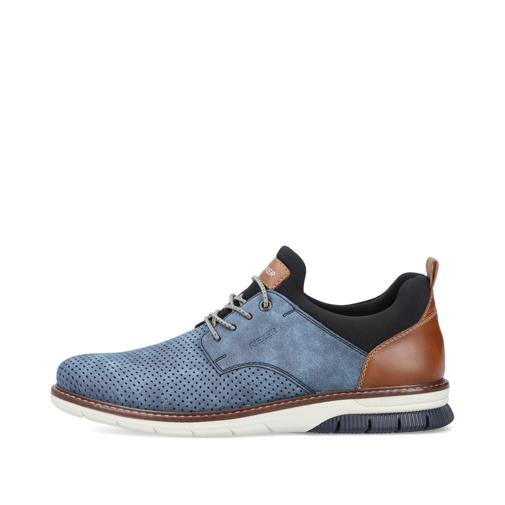 Rieker 14450 Men's Slip-On Shoes in Blue