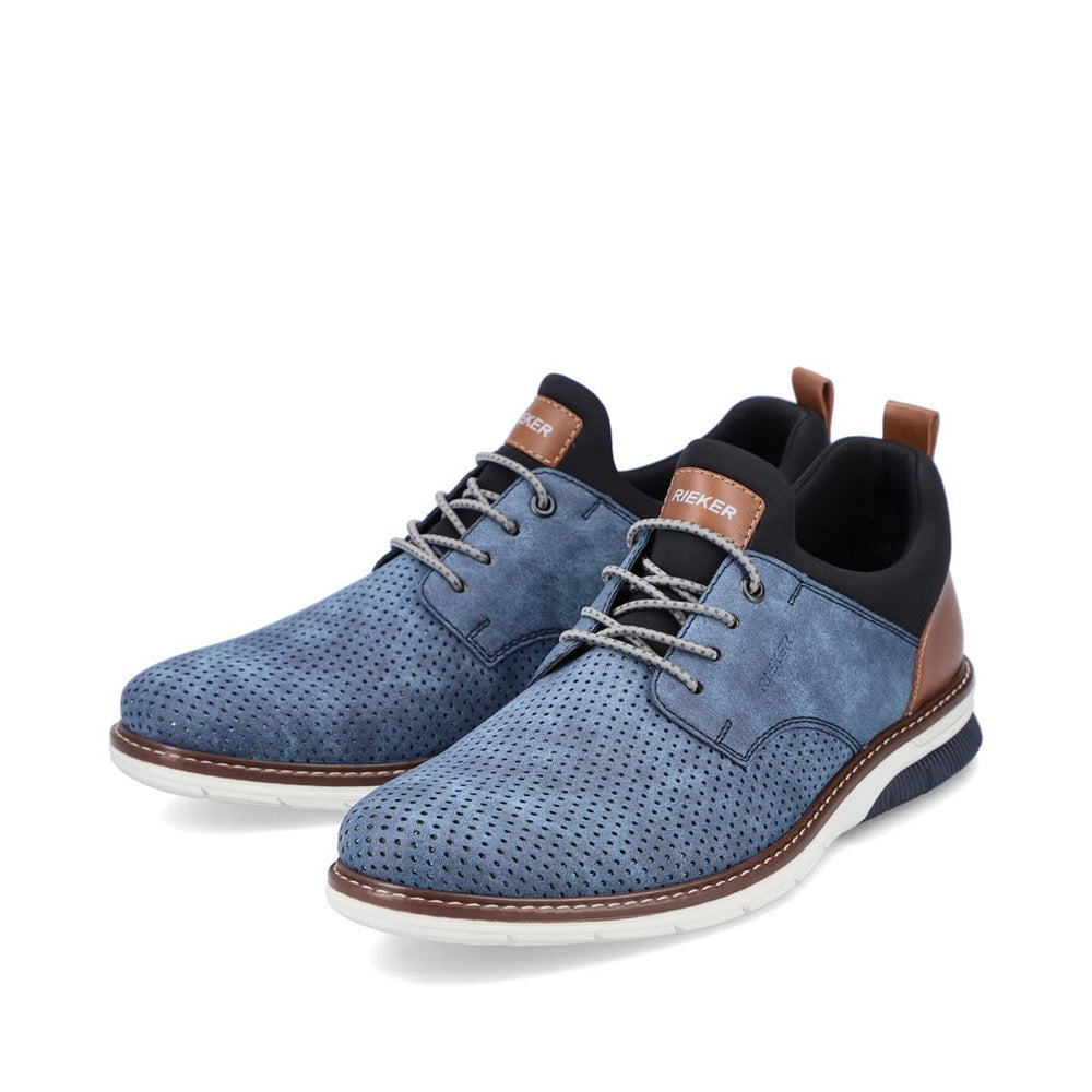 Rieker 14450 Men's Slip-On Shoes in Blue