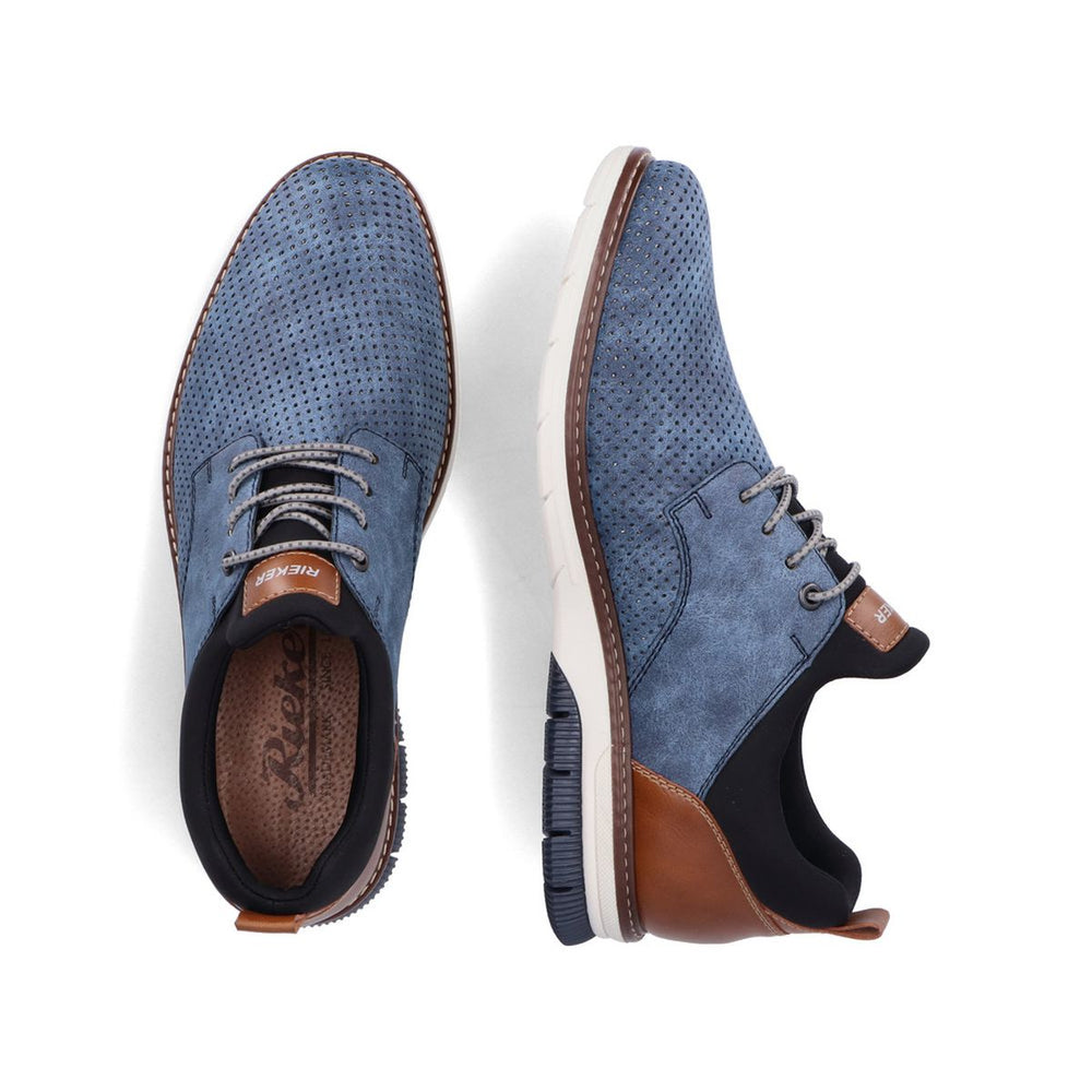 Rieker 14450 Men's Slip-On Shoes in Blue