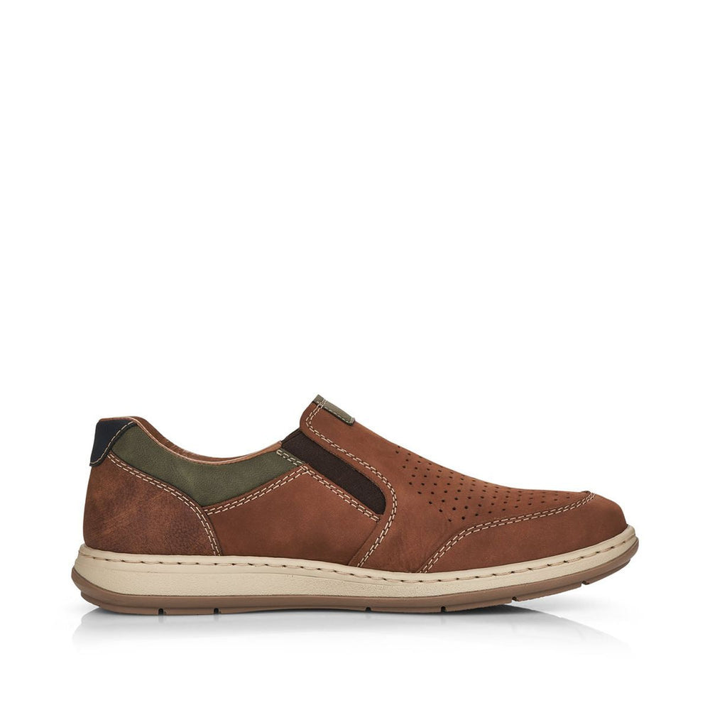 Rieker 17371 Men's Slip-On Shoes in Brown
