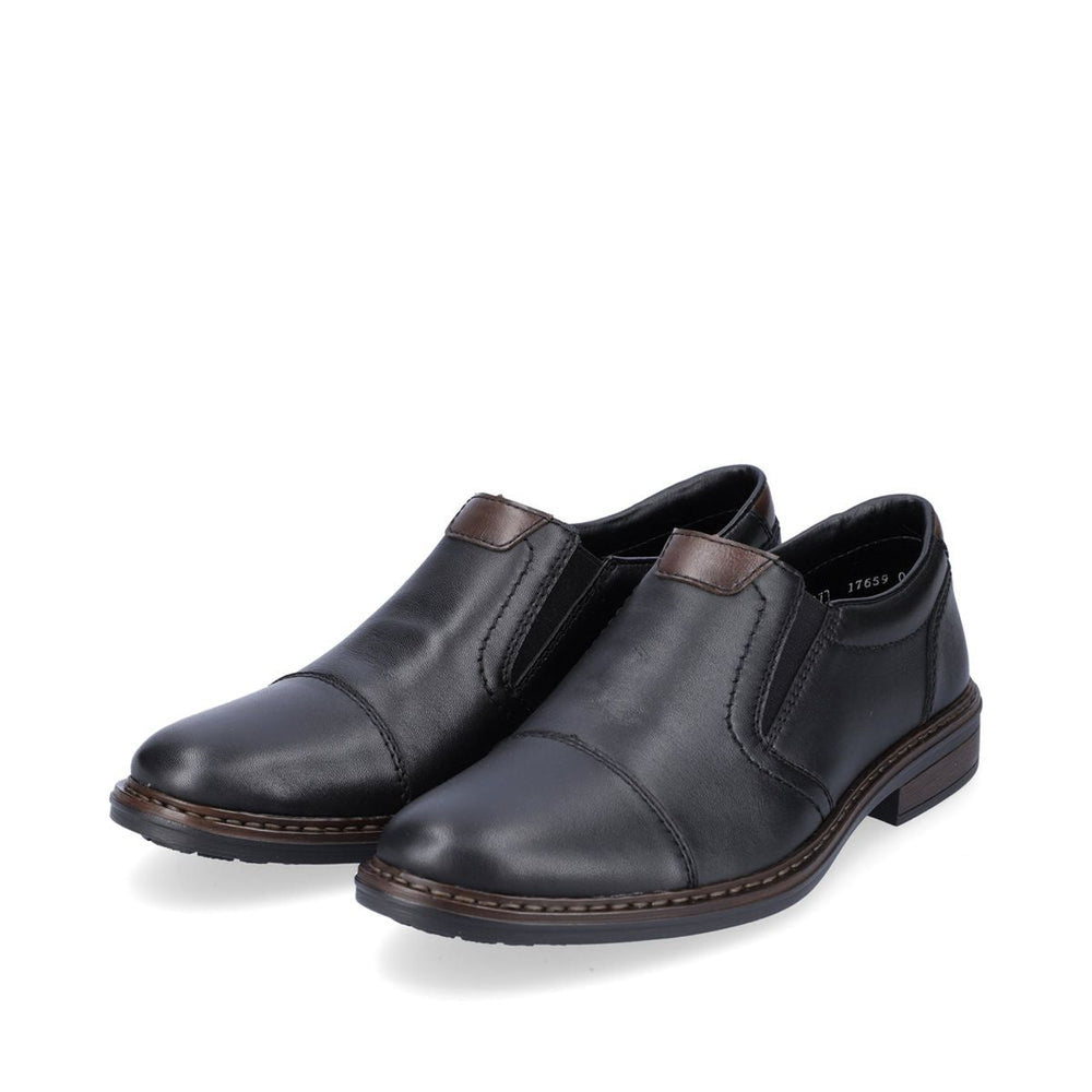 Rieker 17659 Men's Dress Slip-On Shoes in Black