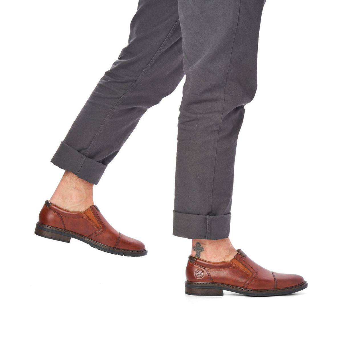 Rieker 17659 Men's Dress Slip-On Shoes in Brown