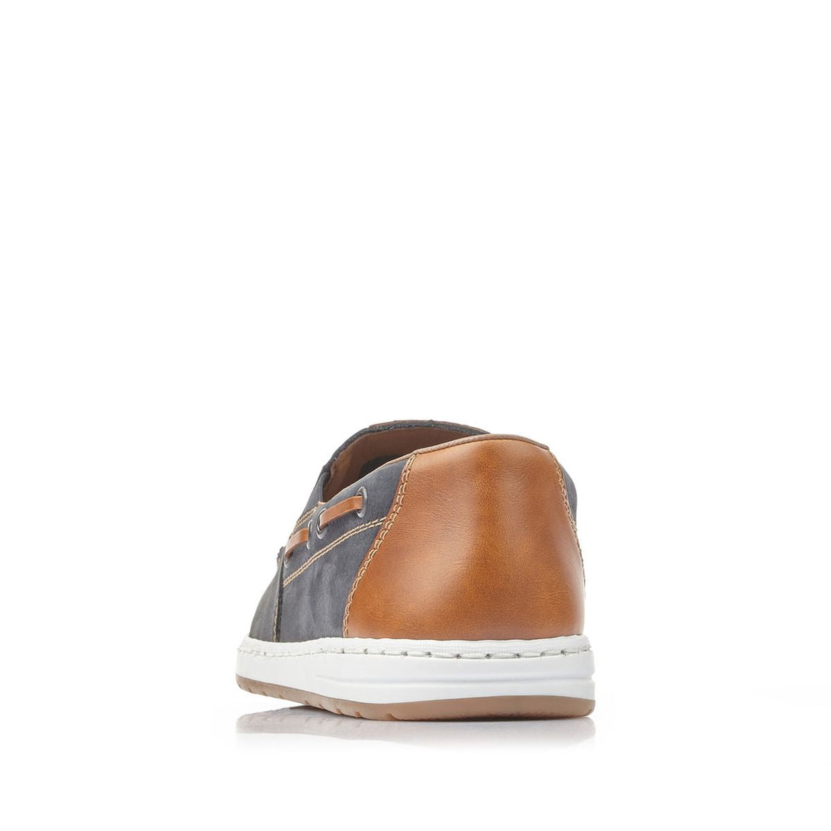 Rieker Men's Wide Fit Leather Slip-On – Blue