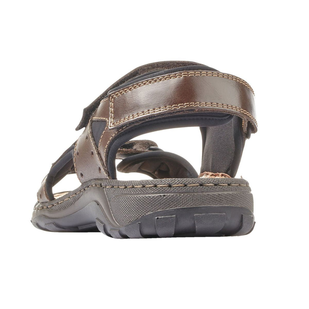 Rieker 26061 Men's Leather Sandals – Brown