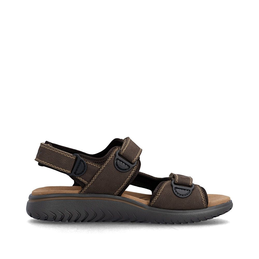 Rieker 26450 Men's Leather Sandals – Brown
