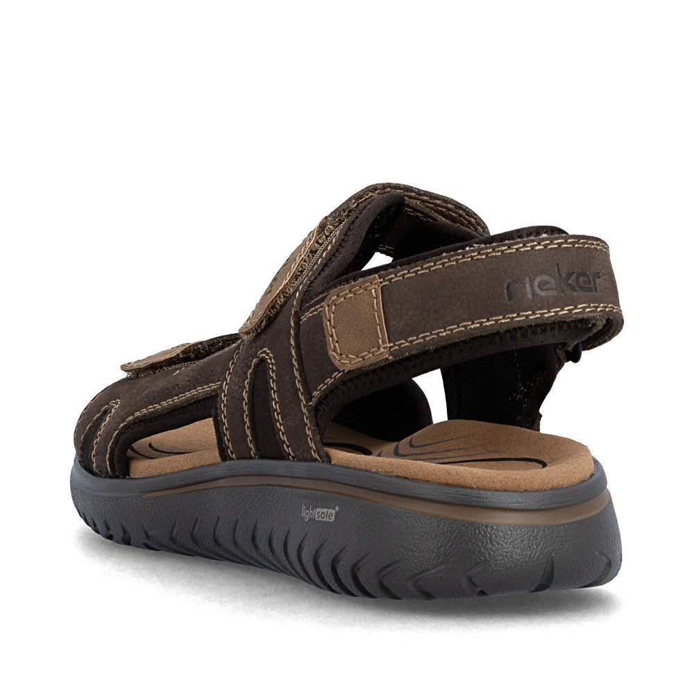 Rieker 26450 Men's Leather Sandals – Brown