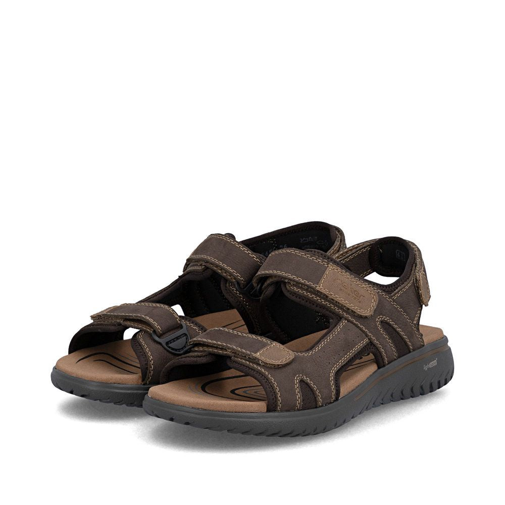 Rieker 26450 Men's Leather Sandals – Brown