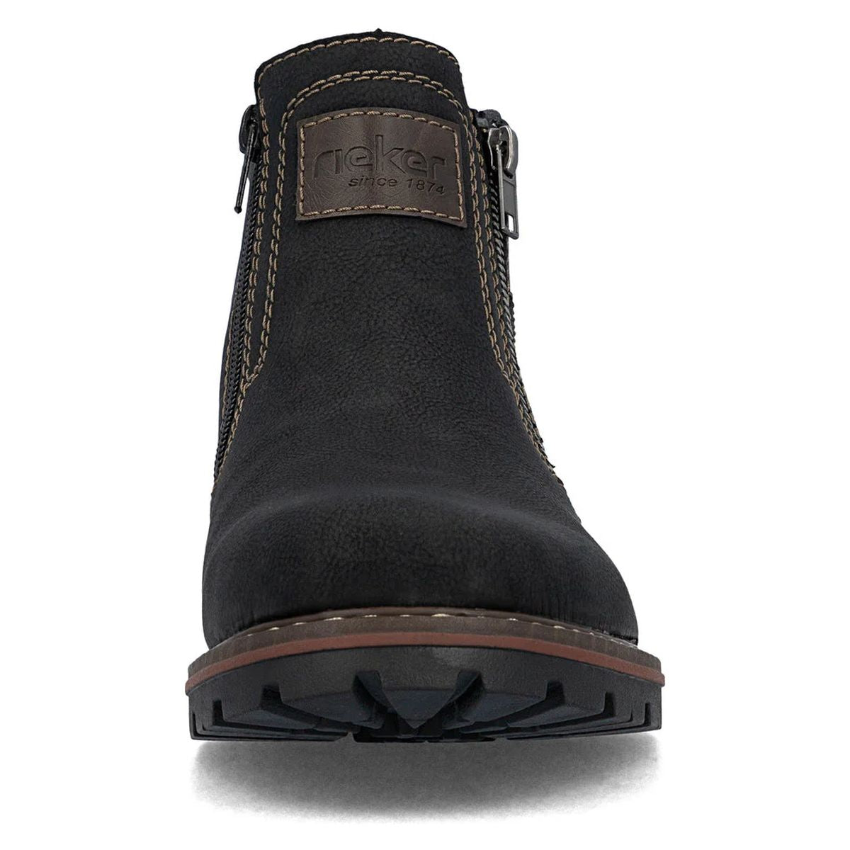 Rieker 37770 Men's Zip Up Ankle Boot in Black