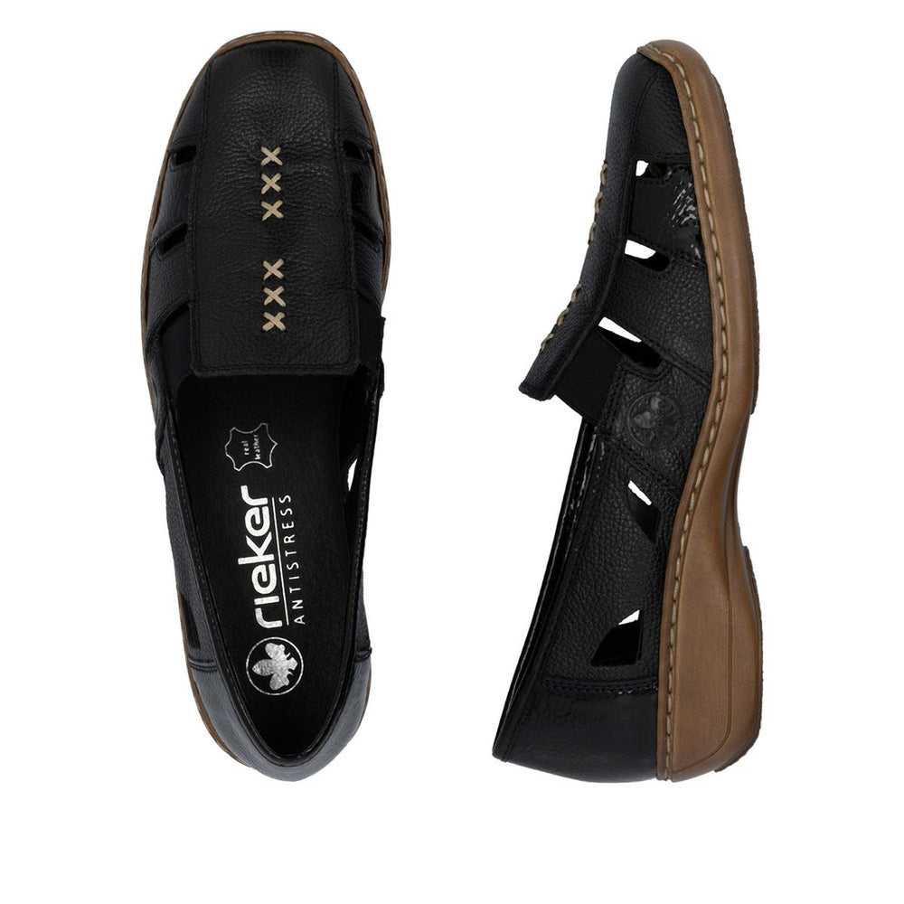 Rieker 41385 Women's Casual Slip-On in Black
