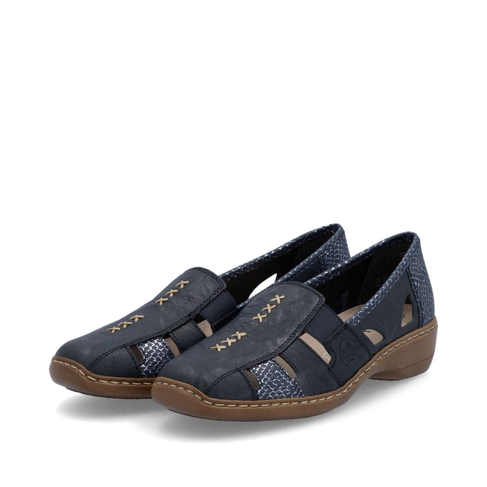 Rieker 41385 Women's Casual Slip-On in Blue