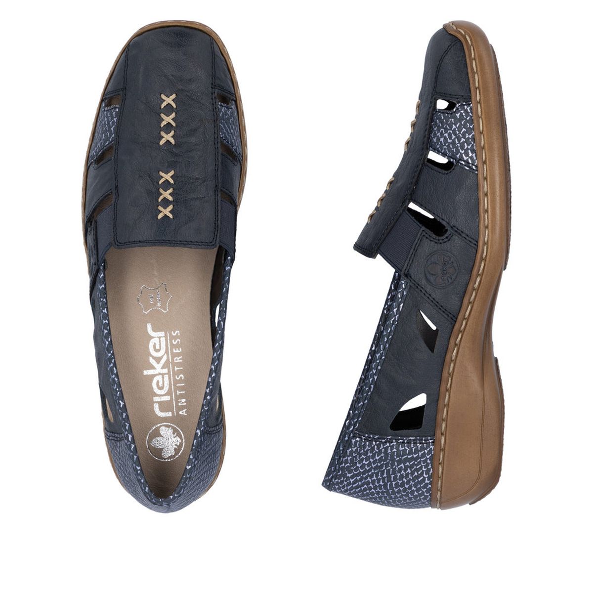 Rieker 41385 Women's Casual Slip-On in Blue