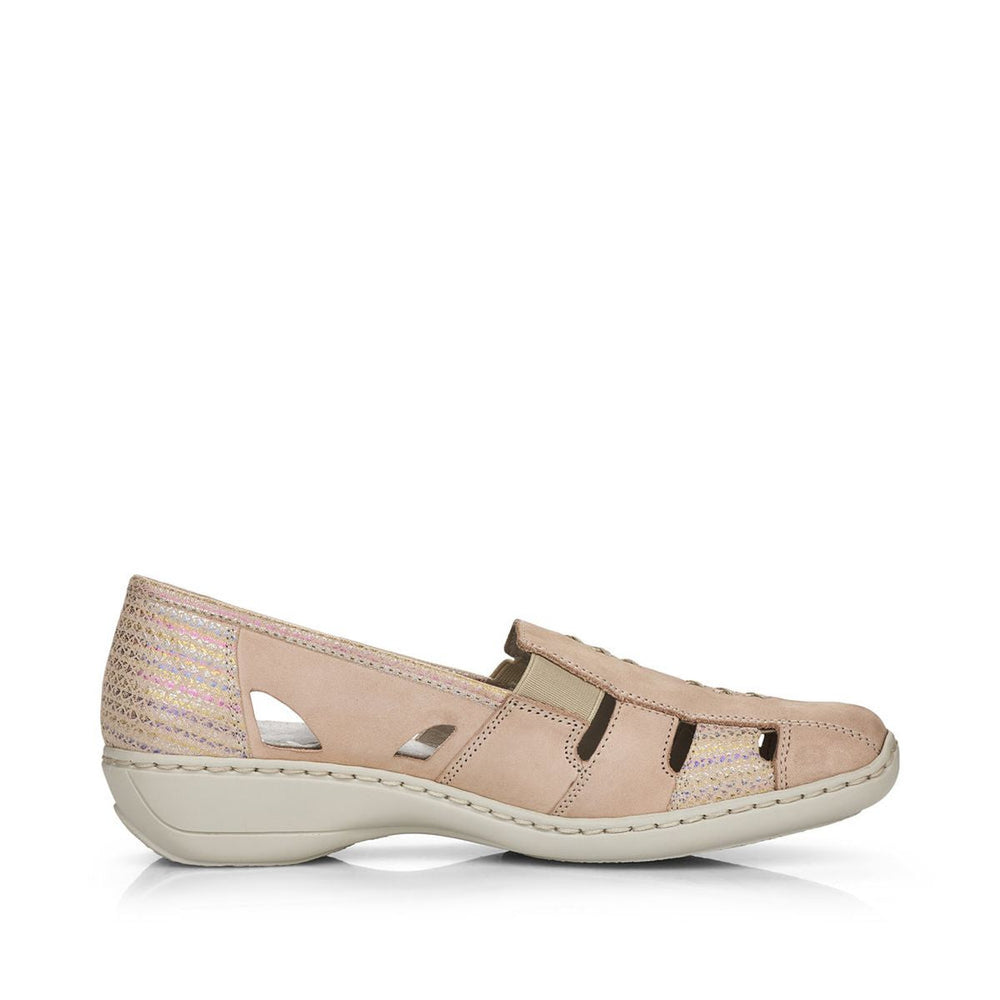 Rieker 41385 Women's Casual Slip-On in Beige