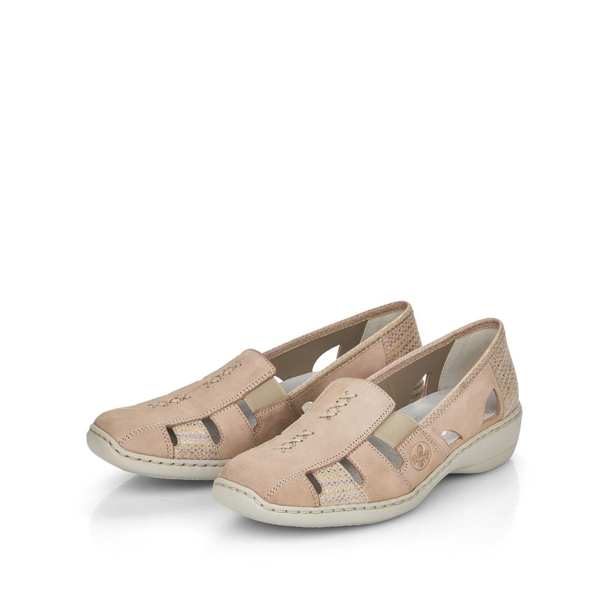 Rieker 41385 Women's Casual Slip-On in Beige