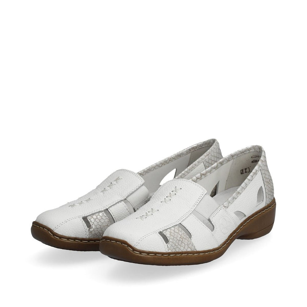 Rieker 41385 Women's Casual Slip-On in White