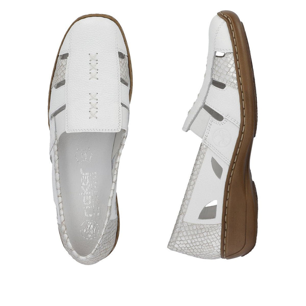 Rieker 41385 Women's Casual Slip-On in White