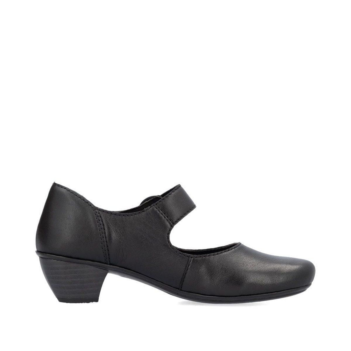 Rieker 41756 Women's Mary Jane Block Heel in Black
