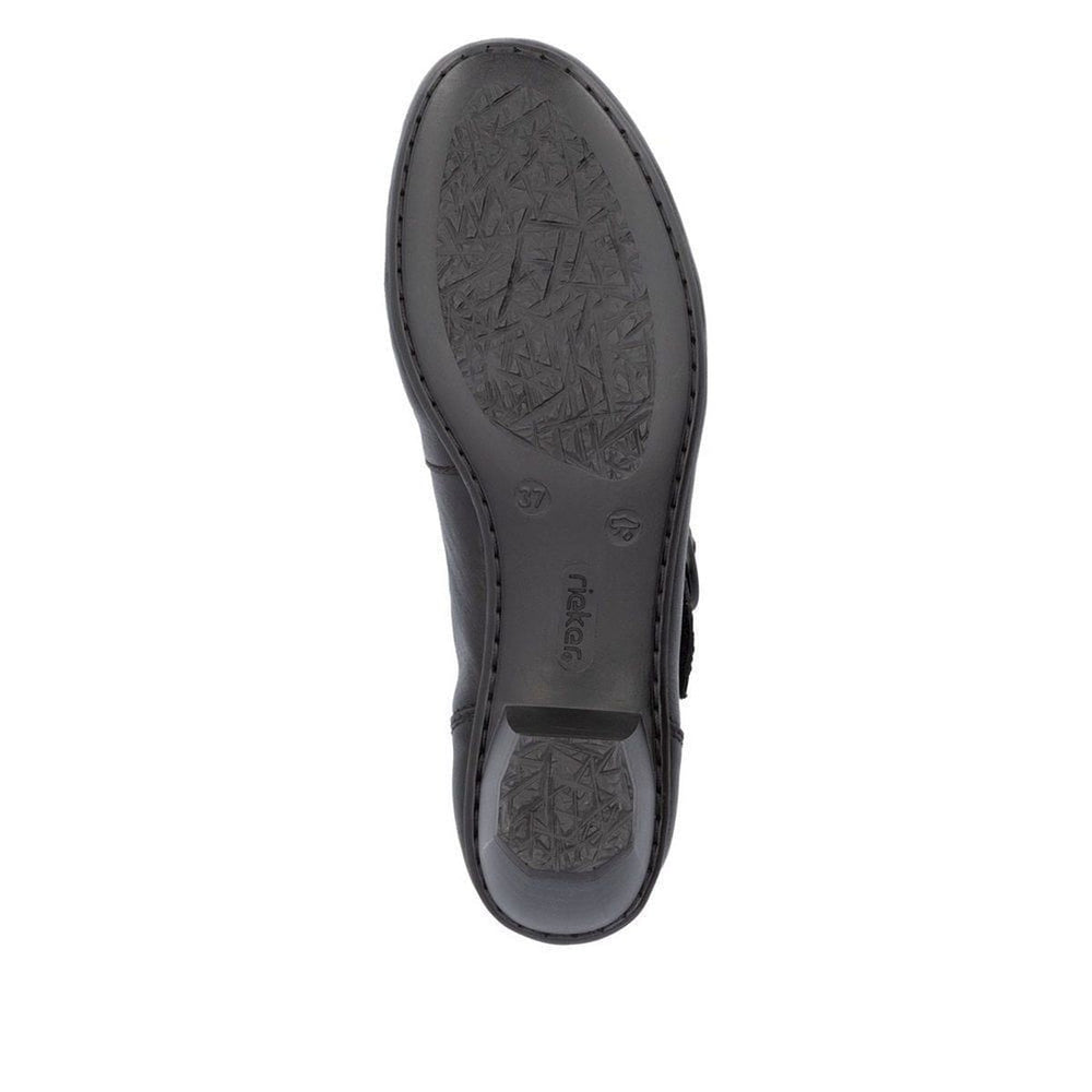 Rieker 41756 Women's Mary Jane Block Heel in Black