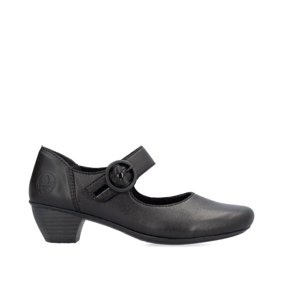Rieker 41756 Women's Mary Jane Block Heel in Black