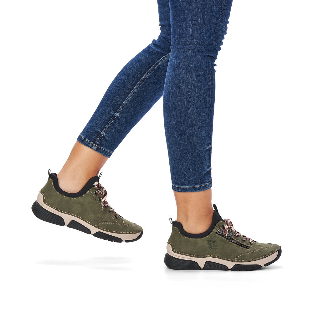 Rieker 45973 Women's Slip On Shoes in Green