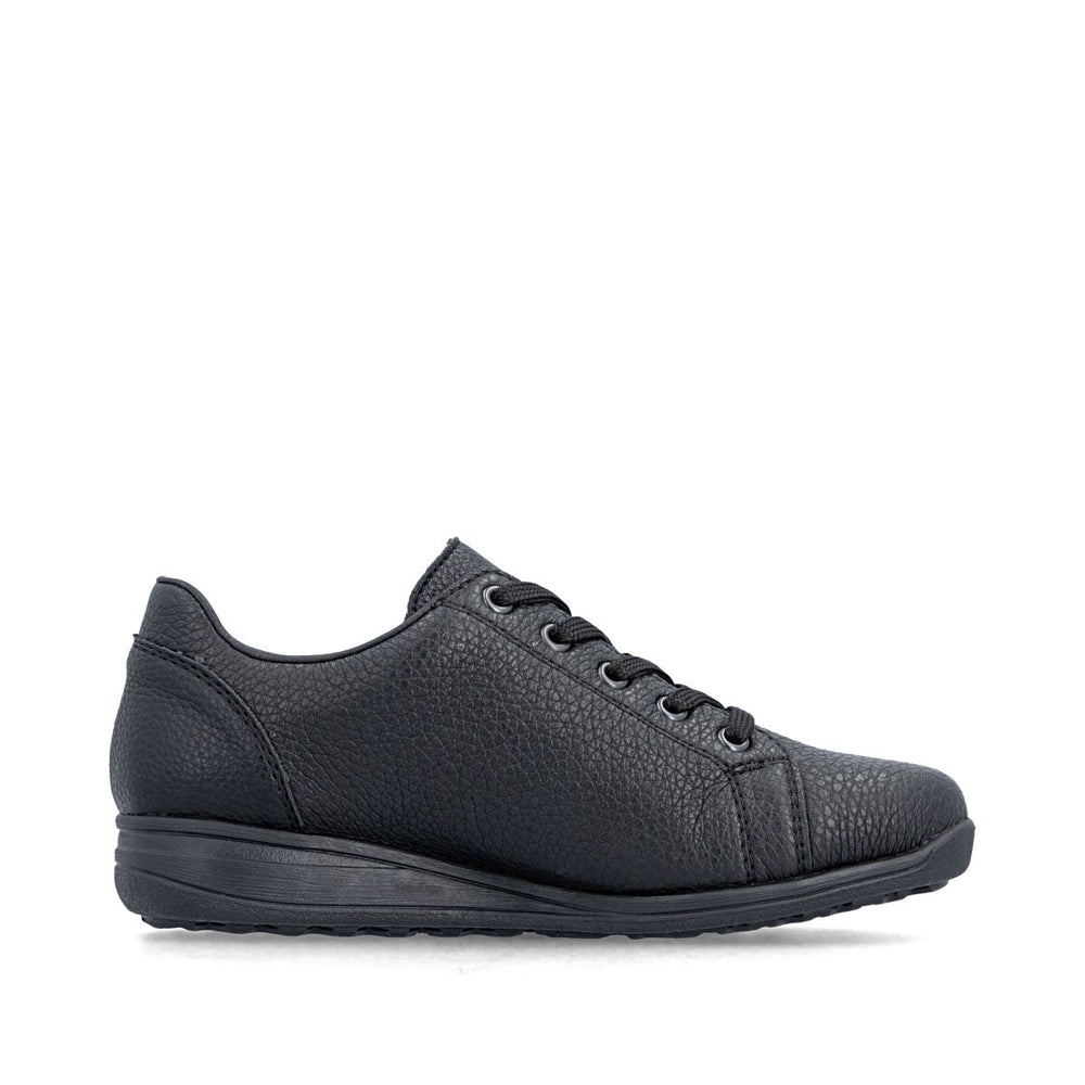 Rieker 47202 Women's Lace Zip Shoe – Black