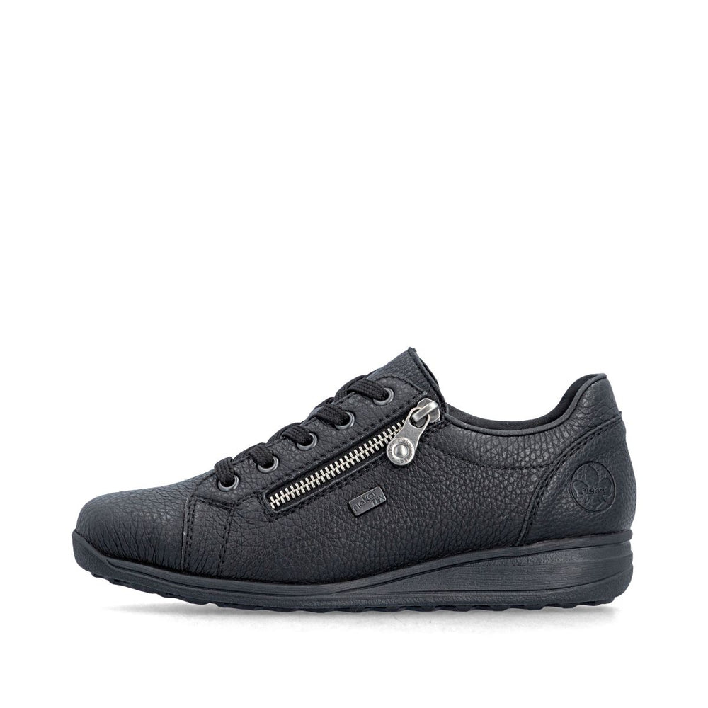 Rieker 47202 Women's Lace Zip Shoe – Black