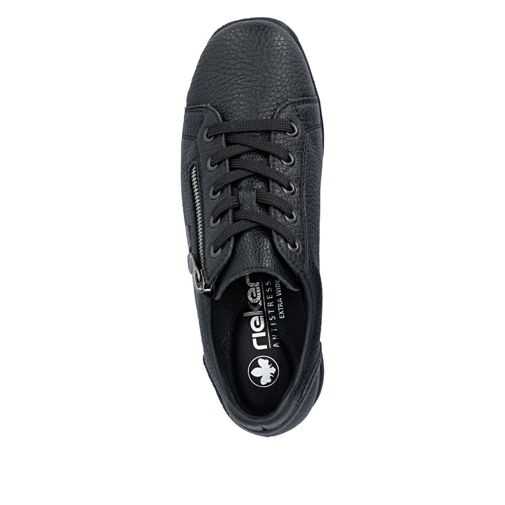 Rieker 47202 Women's Lace Zip Shoe – Black
