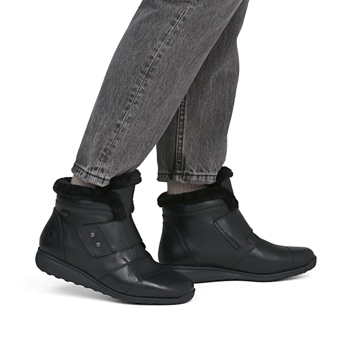 Rieker 47268 Women's Ankle Waterproof Boots - Black