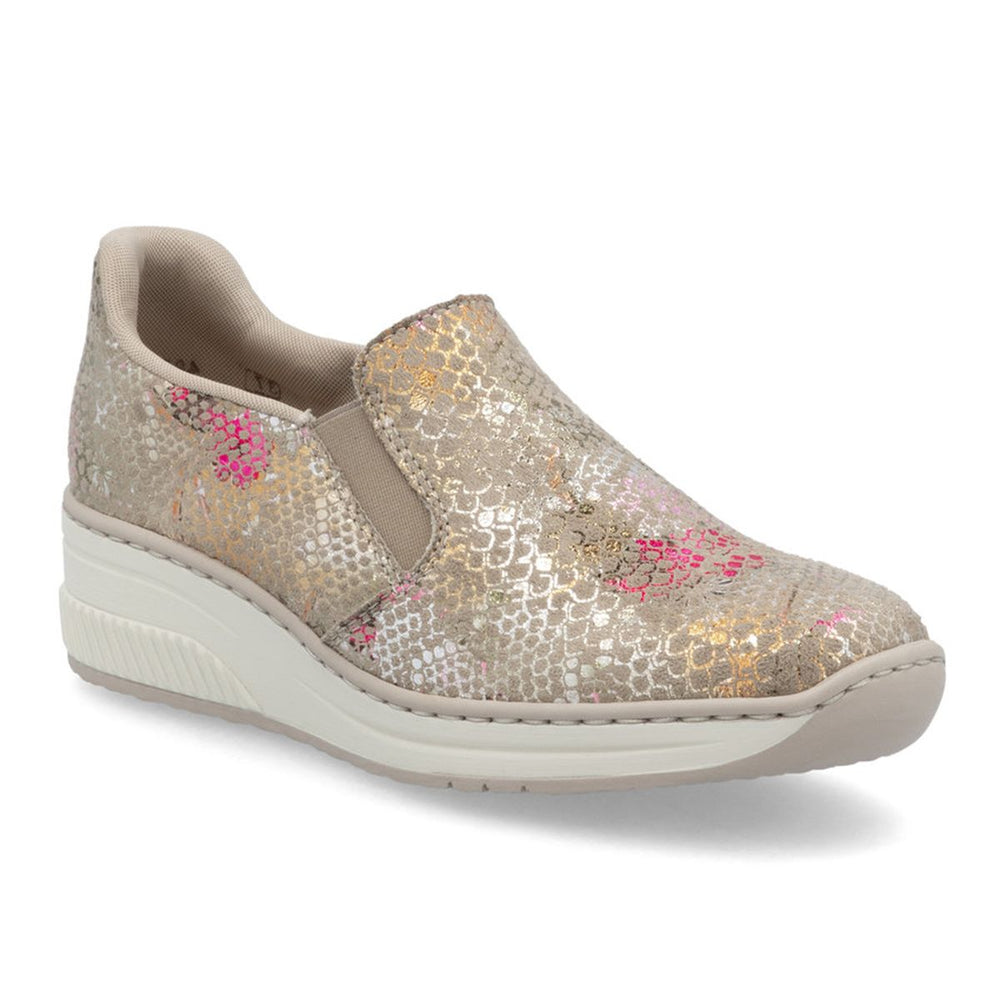 Rieker 48761 Women's Slip-On Shoe in Beige