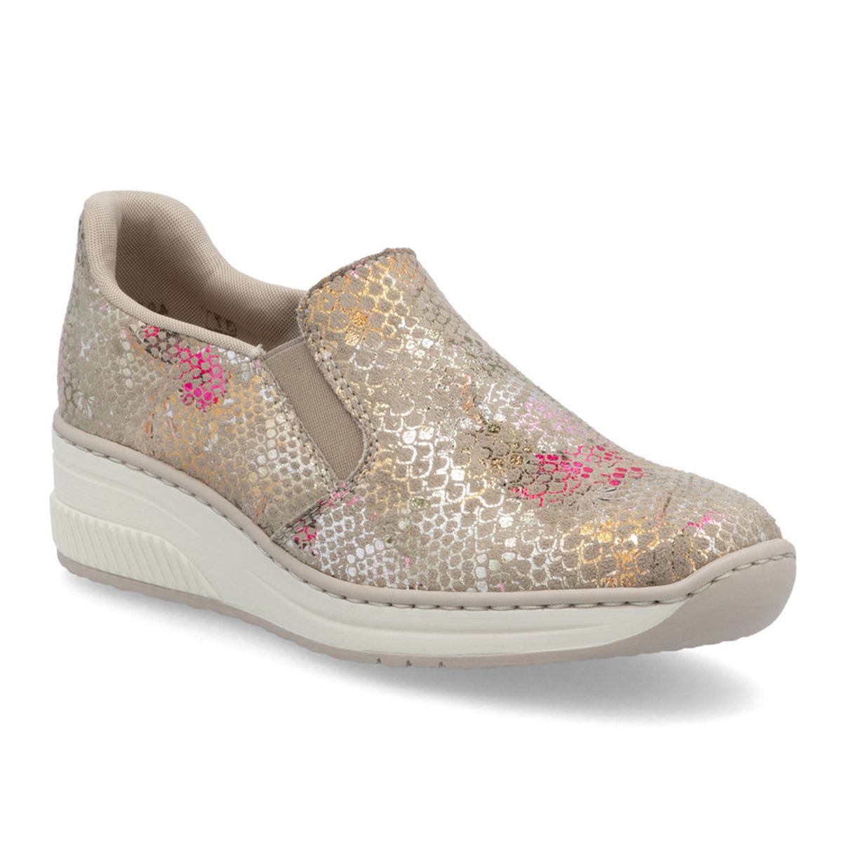 Rieker 48761 Women's Slip-On Shoe in Beige