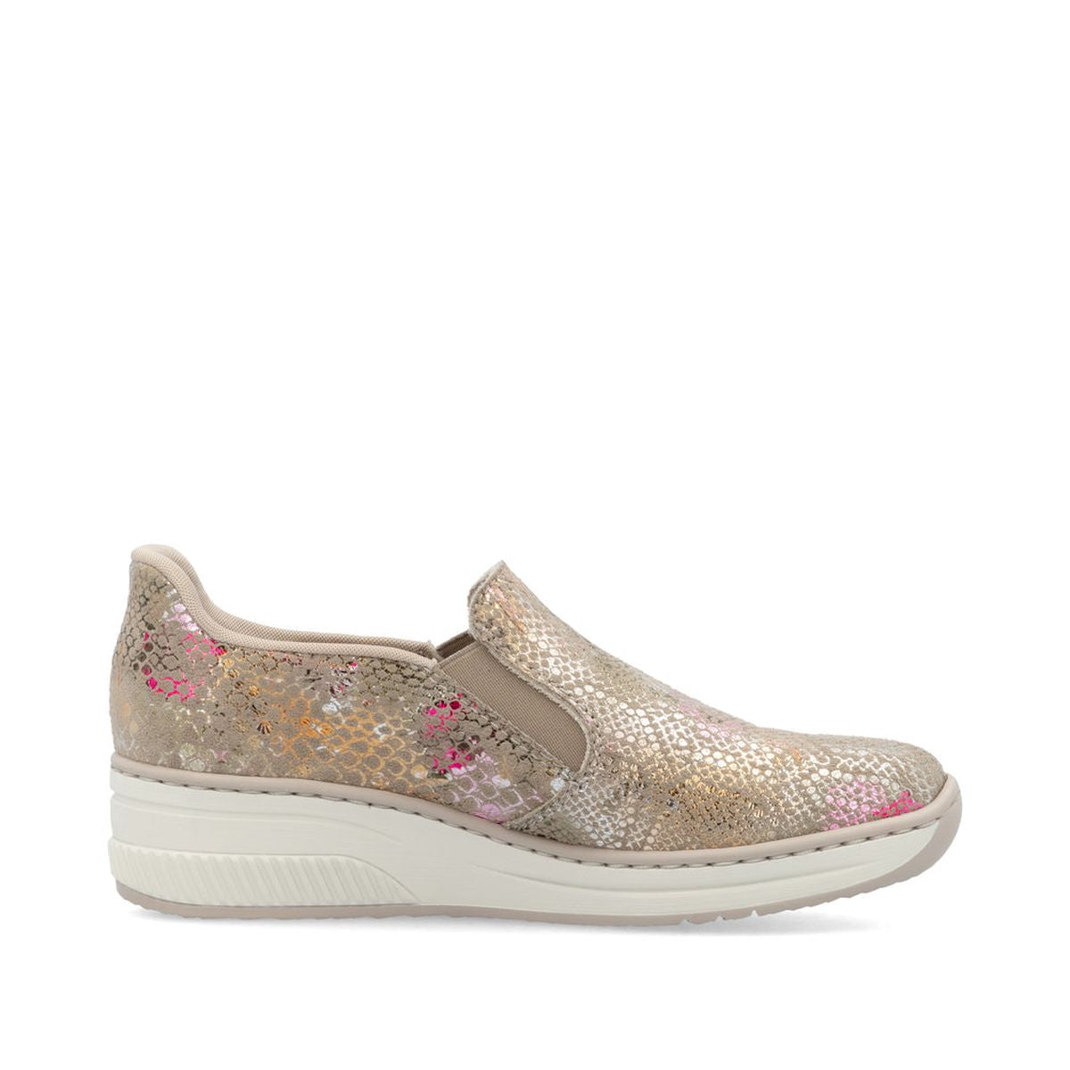 Rieker 48761 Women's Slip-On Shoe in Beige