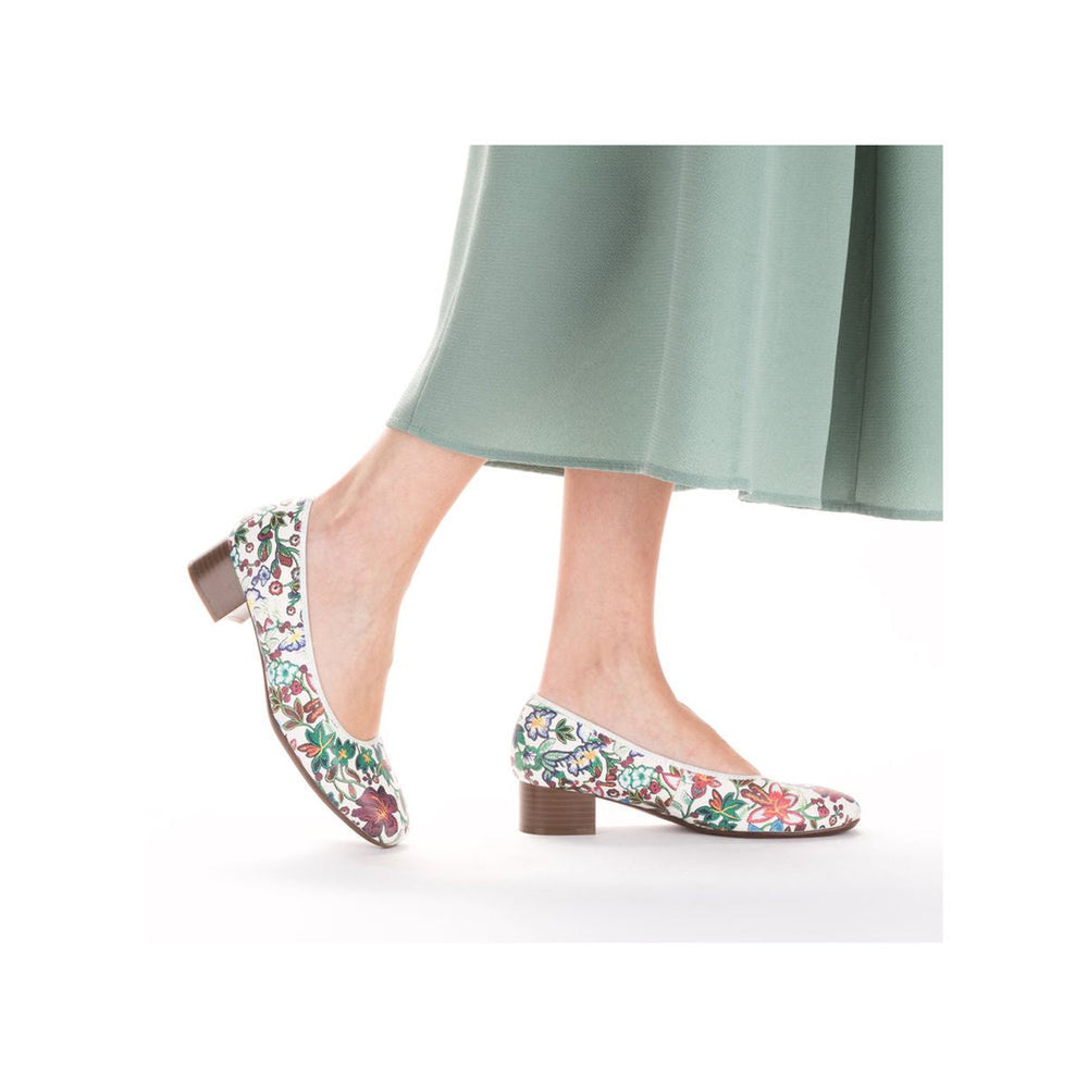 Rieker 49260 Women's Block Heel Shoe in White