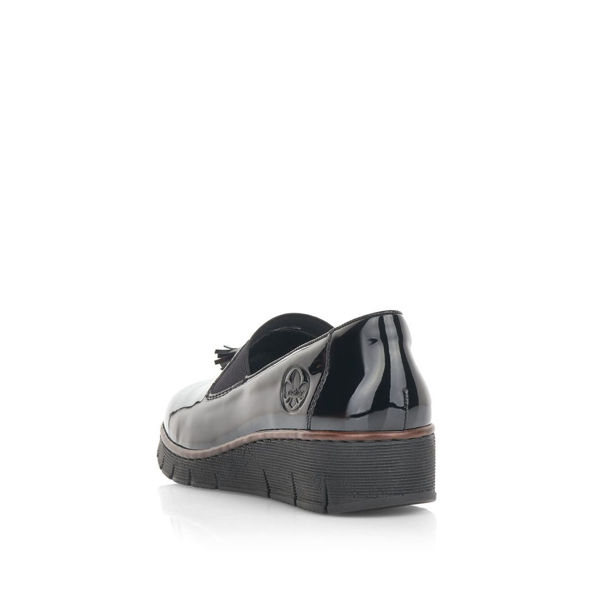 Rieker 53751 Women's Penny Loafer in Black Patent