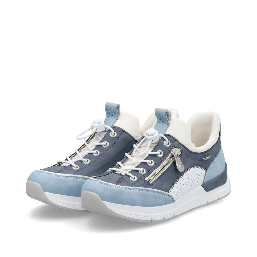 Rieker 58962 Women's Ready to Go Slip on Sneaker in Light Blue