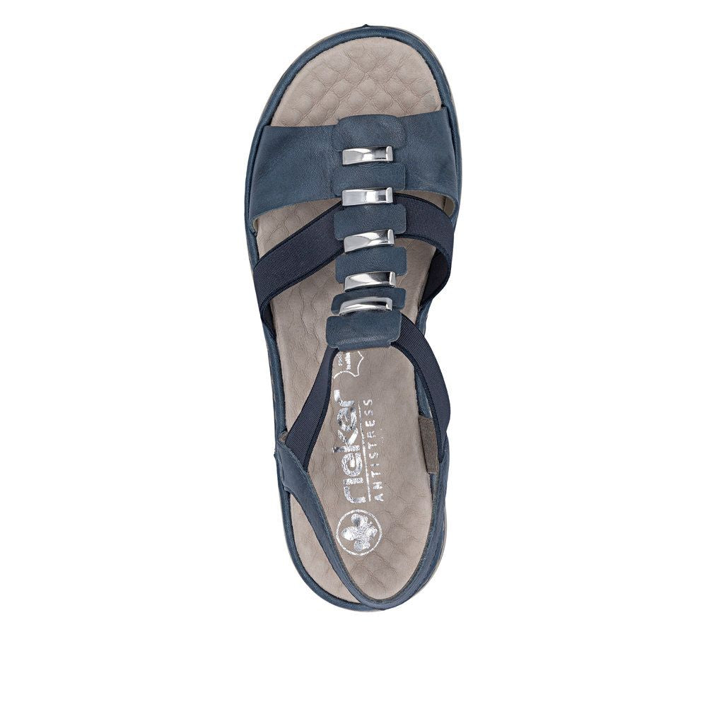 Rieker 60452 Women's Slip-on Sandals – Blue