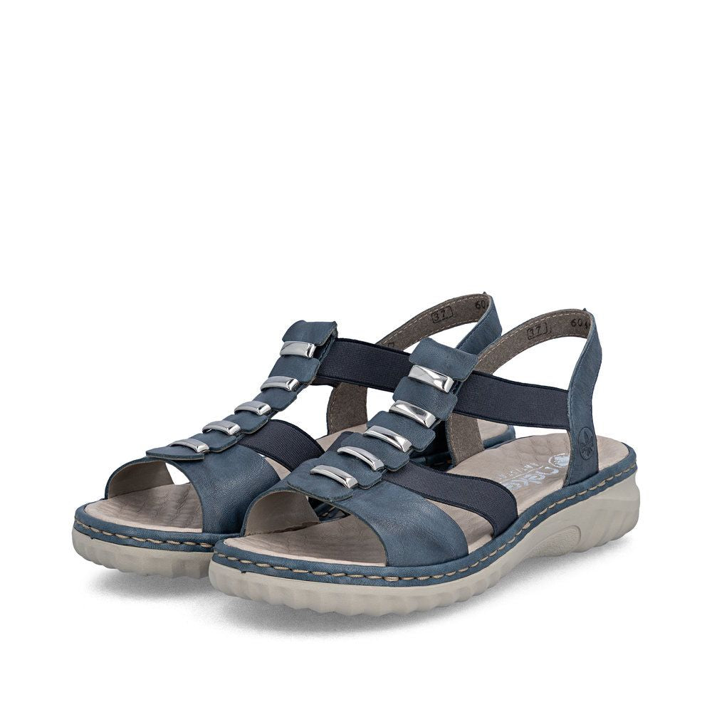 Rieker 60452 Women's Slip-on Sandals – Blue