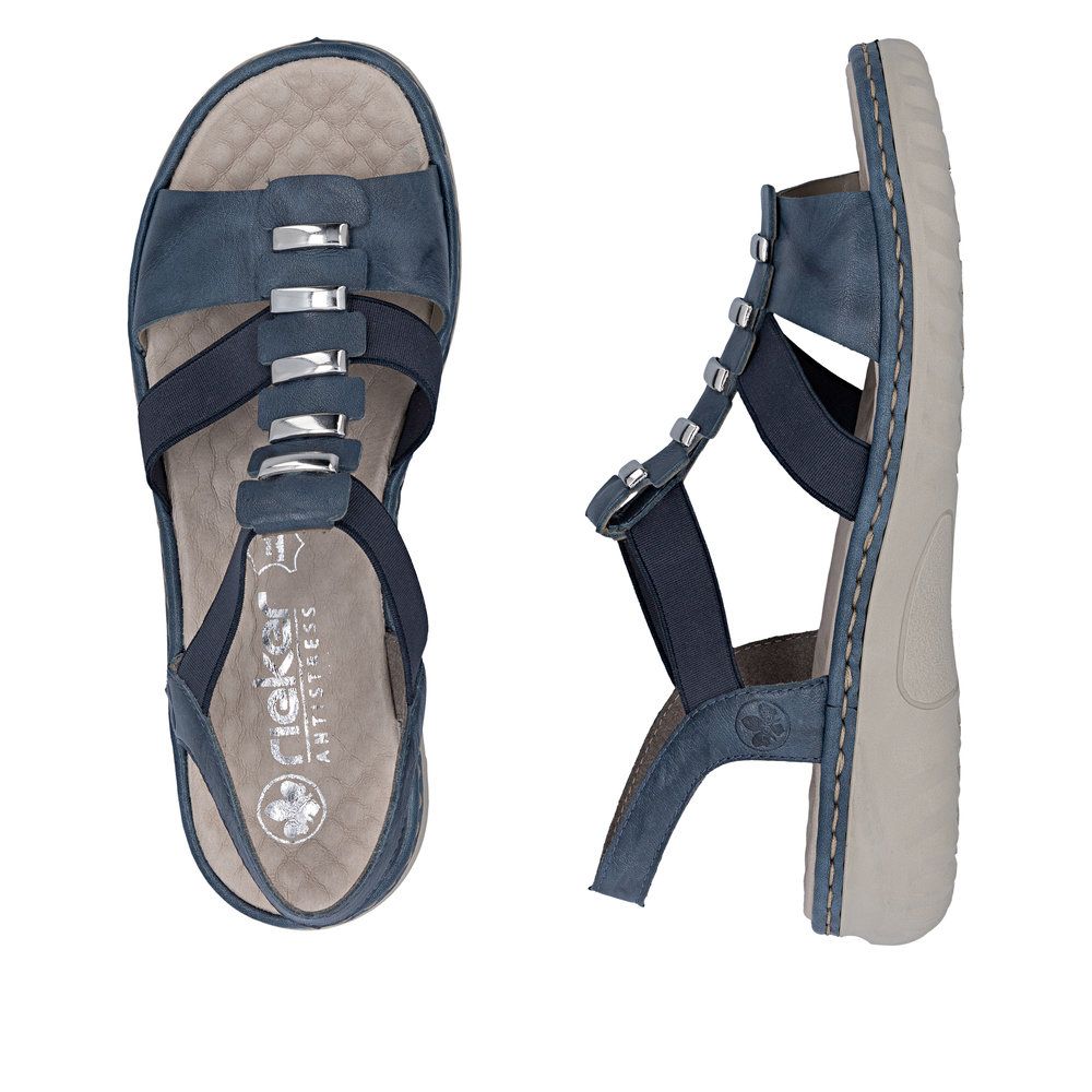 Rieker 60452 Women's Slip-on Sandals – Blue