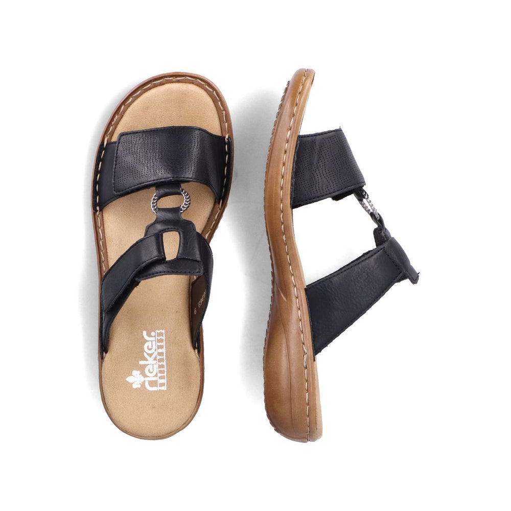 Rieker 60885 Women's Mule Sandals – Black