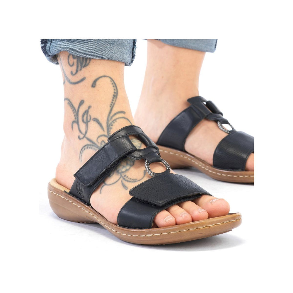 Rieker 60885 Women's Mule Sandals – Black