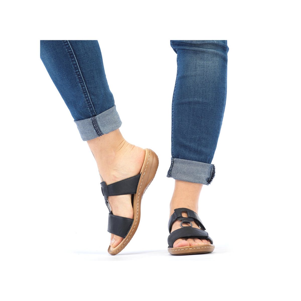 Rieker 60885 Women's Mule Sandals – Black