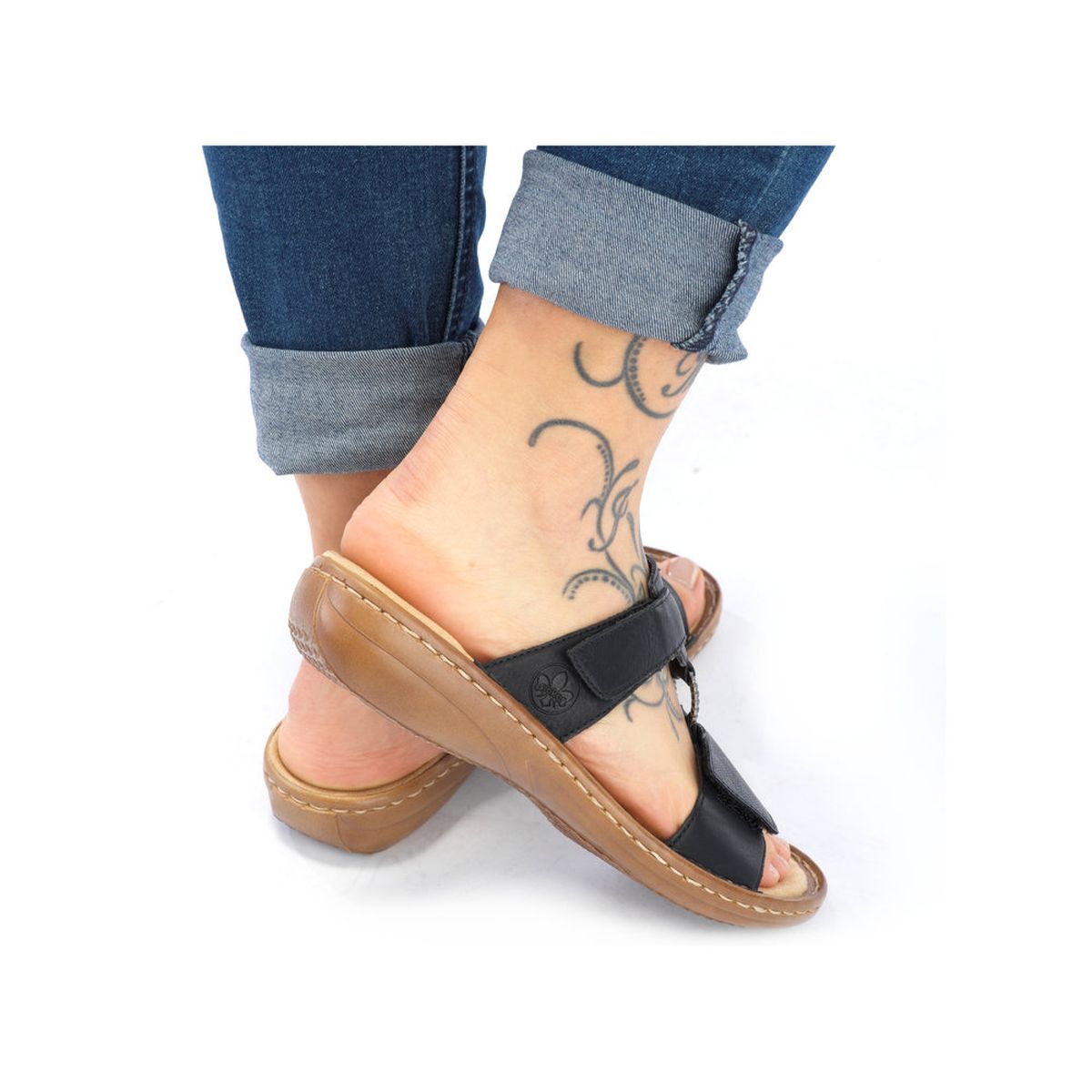 Rieker 60885 Women's Mule Sandals – Black