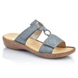 Rieker 60885 Women's Mule Sandals – Blue