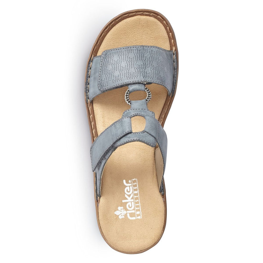 Rieker 60885 Women's Mule Sandals – Blue