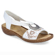 Rieker 608B9 Women's Strap Sandals – White